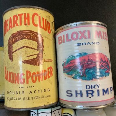 Vintage Tins Lot Imperial Ginger Ben-Hur Spice Hearth Club Baking Powder +++