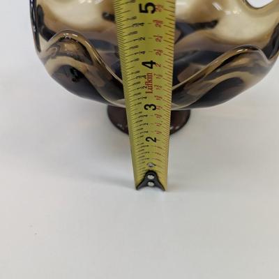 Vintage Viking Rootbeer Brown Ruffled Edge Bowl