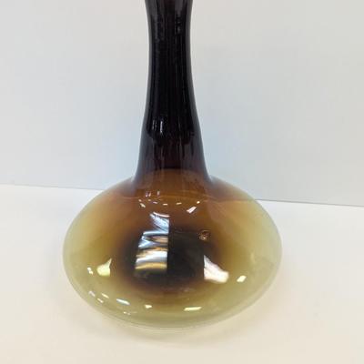 14 1/4" Tall Hand Blown Amber Decanter Bottle #71