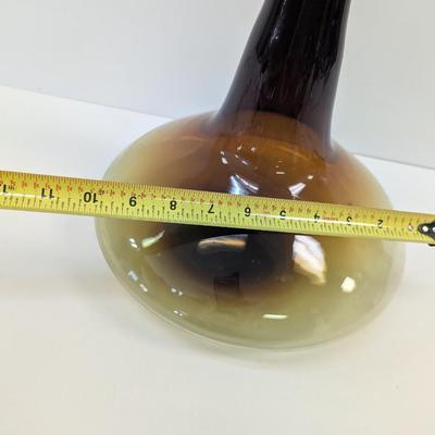 14 1/4" Tall Hand Blown Amber Decanter Bottle #71