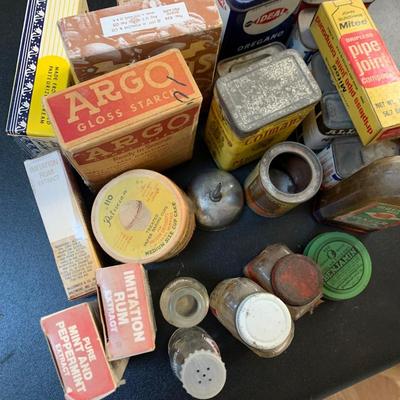 Vintage Tins Spices Oil Butter Singer Sewing Machine Oil