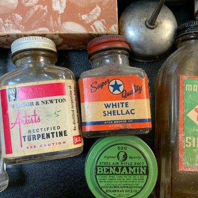 Vintage Tins Spices Oil Butter Singer Sewing Machine Oil