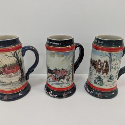 1990's Budweiser Collector's Series Steins