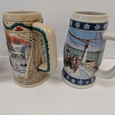 1990's Budweiser Collector's Series Steins