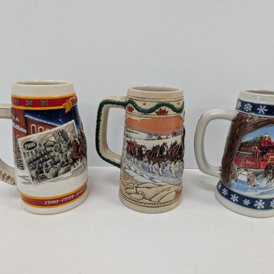 1990's Budweiser Collector's Series Steins