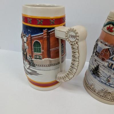 1990's Budweiser Collector's Series Steins