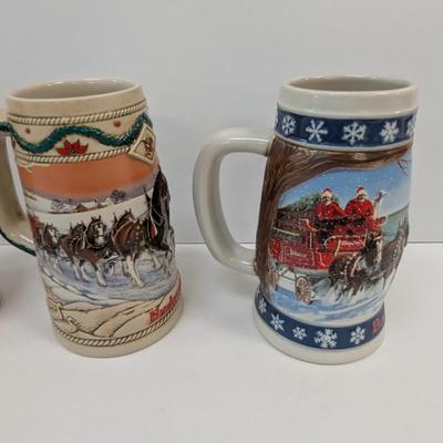 1990's Budweiser Collector's Series Steins