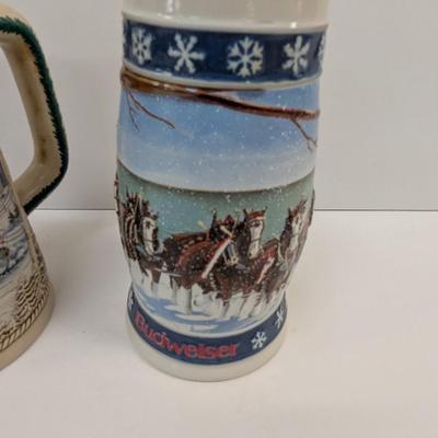 1990's Budweiser Collector's Series Steins