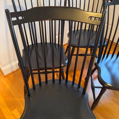 380 Set of Four Black Zimmerman Dining Room Chairs