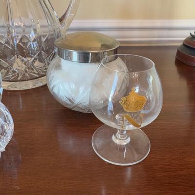 355 Large Lot of Cut Crystal Serving Pieces