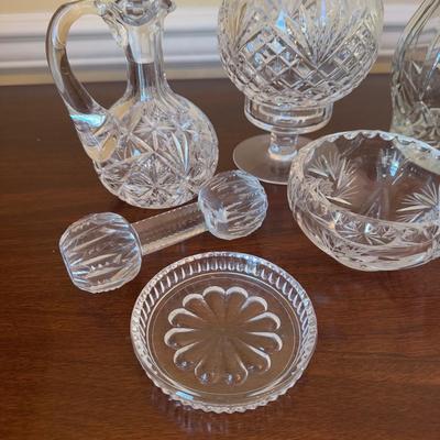 355 Large Lot of Cut Crystal Serving Pieces