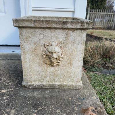 357 Cement Lion Head Square Planters