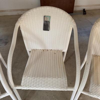 358 Set of Four EBEL Weave Patio Arm Chairs