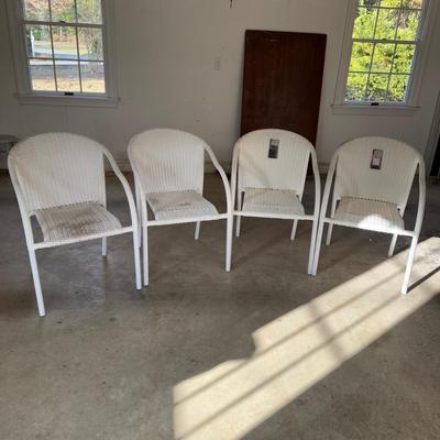 358 Set of Four EBEL Weave Patio Arm Chairs