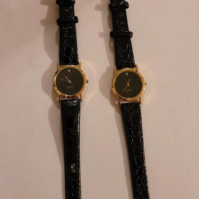 2 diamond quartz watches