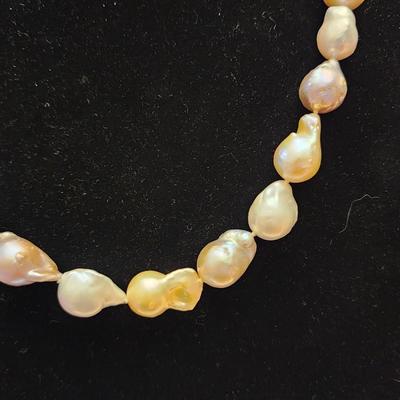 Large cultured pearl necklace