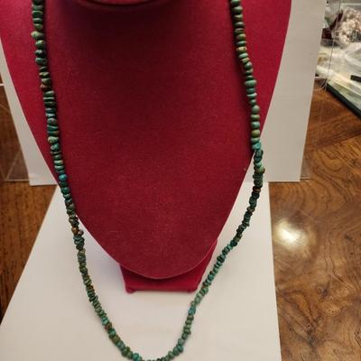 Green stone necklace