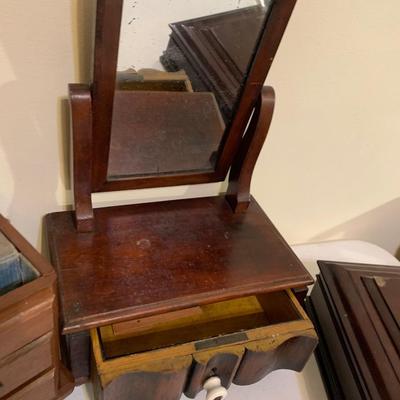 Vintage Jewelry Box / Shaving Mirror Lot