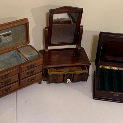 Vintage Jewelry Box / Shaving Mirror Lot