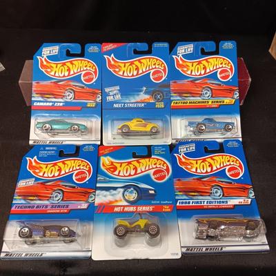 6 UNOPENED HOT WHEELS CARS