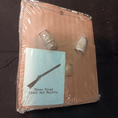 SEALED PACKAGE OF 3 FIRED CIVIL WAR BULLETS