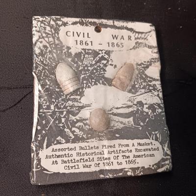 SEALED PACKAGE OF 3 FIRED CIVIL WAR BULLETS