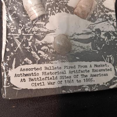 SEALED PACKAGE OF 3 FIRED CIVIL WAR BULLETS