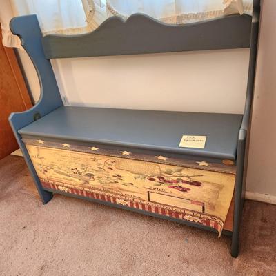 Wood Bench with Storage 36x12x22