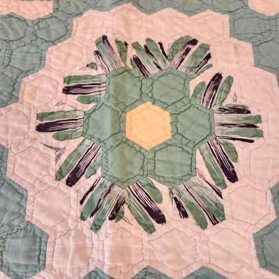 Antique Handmade Quilt ,some damage areas