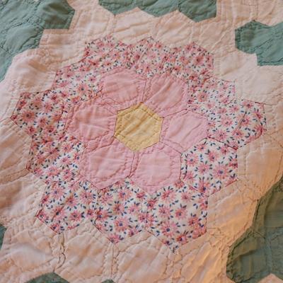 Antique Handmade Quilt ,some damage areas