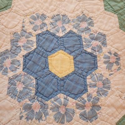 Antique Handmade Quilt ,some damage areas