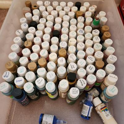 Box Lot of Acrylic Paints