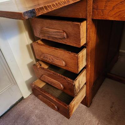 Oak Rolltop Desk 49x29x50