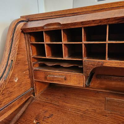 Oak Rolltop Desk 49x29x50