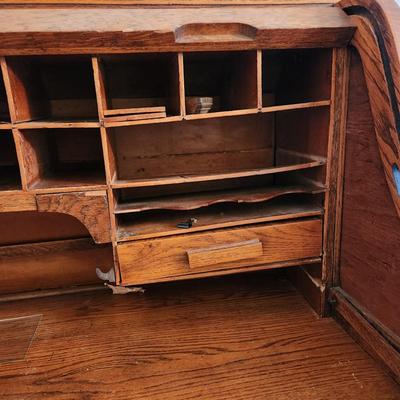 Oak Rolltop Desk 49x29x50