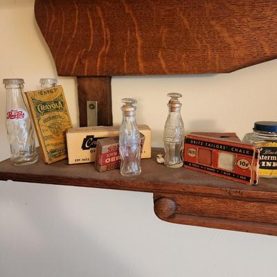 Large Collectible Lot Crayola, duo fast pocket stapler, Dixon Koh-I-Noor A.W. Faber pencils, Mini Pepsi Coke Bottles & More