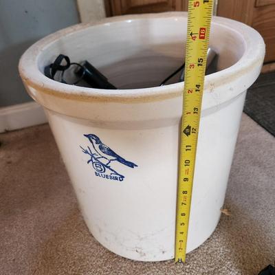 Bluebird Stoneware Crock 5 Gallon solid