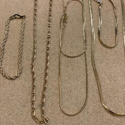 Gold tone necklaces and bracelets