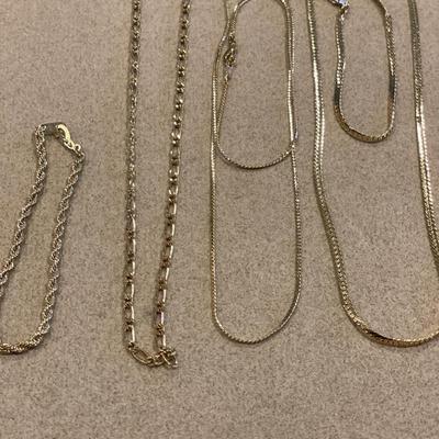 Gold tone necklaces and bracelets