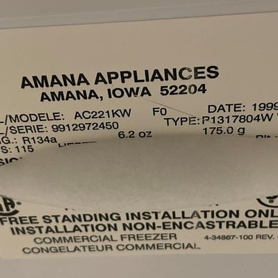Amana Deepfreeze chest freezer