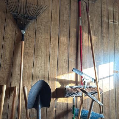 Garden tools and vintage dolly