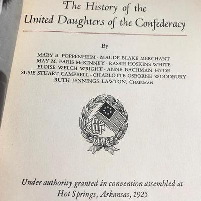 c.1925 History of Daughters of the Confederacy Illustrated Hardback