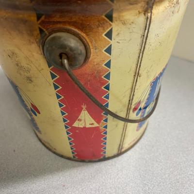 Antique Wigwam Lard Tin