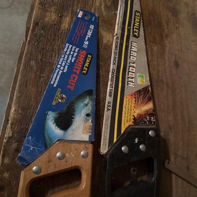 Hand Saws pry bar and yard stick