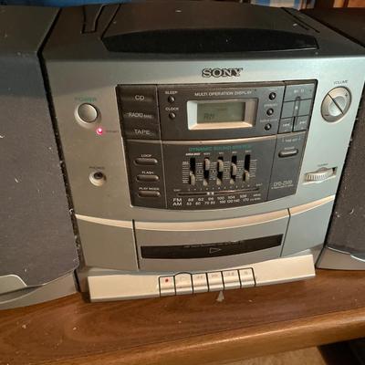 Small cabinet with Sony radio