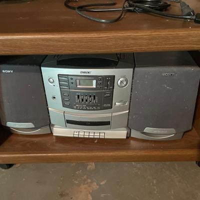 Small cabinet with Sony radio