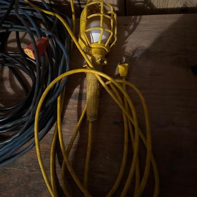 Extension cords and Trouble light