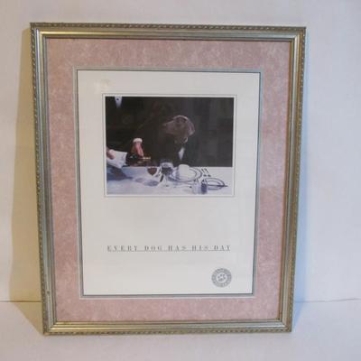 Framed 20 1/2" x 24 1/2" Every Dog Has His Day Poster