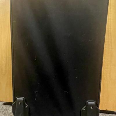 Rome Black Rolling Travel Suitcase with Telescoping Handle
