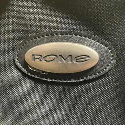 Rome Black Rolling Travel Suitcase with Telescoping Handle